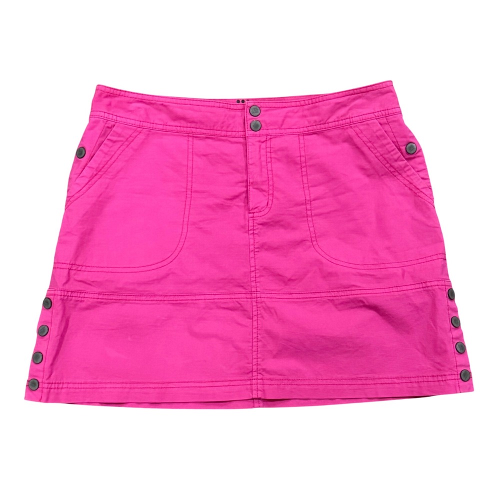 Title Nine Brash Hot Pink Button Side Athletic Mini Skirt Size 8